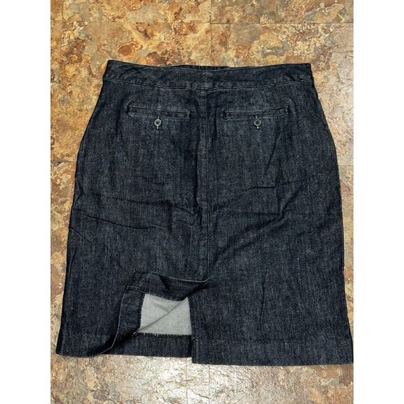 Talbots Women's Size 10 Dark Wash Stretch Denim Jean Skirt - Picture 3 of 10